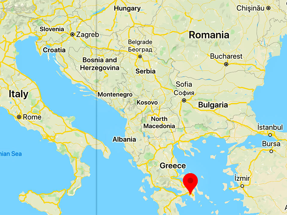 ギリシャ アテネの地図